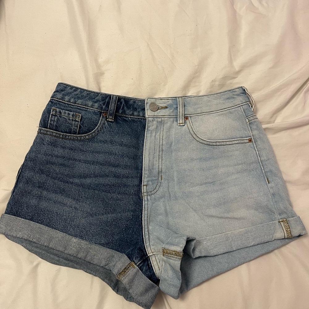 PacSun Blue Jean Shorts Distressed Mid-Thigh
